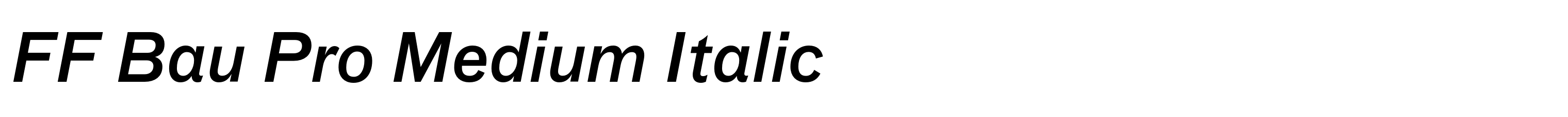 FF Bau Pro Medium Italic